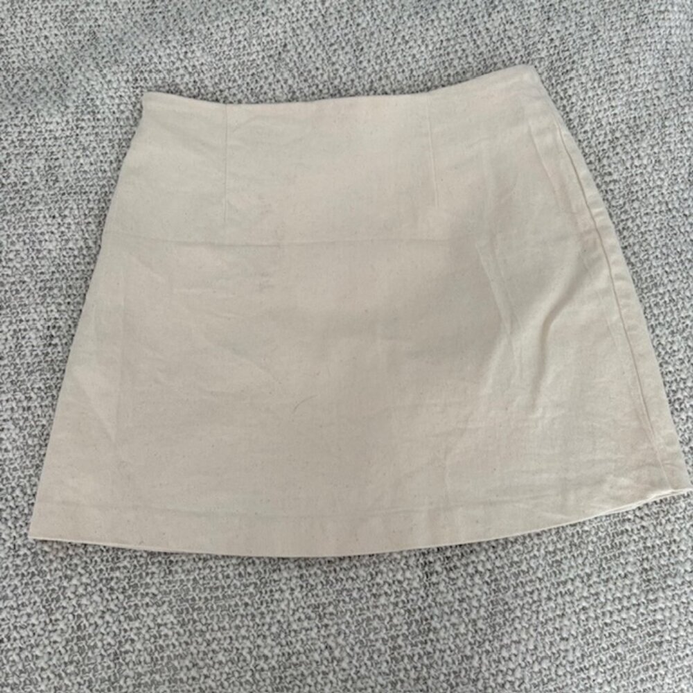 Djerf Avenue Denim Must Have Mini Skirt Cream - Picture 4 of 5